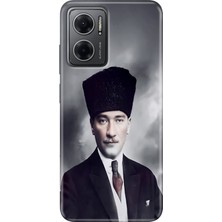 Grabono Xiaomi Redmi Note 11E Kılıf Renkli Özel Temalı Desenli Silikon Tpu Atatürk