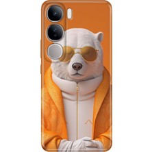 Grabono Vivo V40 Lite Kılıf Renkli Esnek Baskı Silikon Özel Temalı Desenli Stil Bear