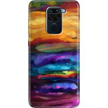 Grabono Xiaomi Redmi Note 9 6.53" Kılıf Renkli Desenli Baskı Tasarım Silikon Sulu Boya