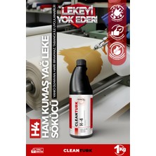 Cleanturk H-4 Ham Kumaş Leke Sökücü | Yanıcı Olmayan, Tabanca ile Uygulanabilir Temizleyici 1 kg