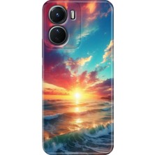 Grabono Vivo Y16 Kılıf Renkli Desenli Özel Tasarım Baskı Silikon Kapak Okyanus