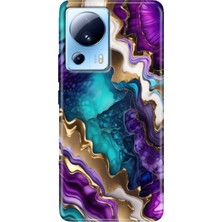 Grabono Xiaomi Mi 13 Lite Kılıf Desenli Mi 13 Lite Design Silikon Keskin Ametist