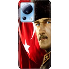Grabono Xiaomi Mi 13 Lite Kılıf Desenli Mi 13 Lite Design Silikon Mustafa Kemal