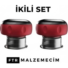 12 Seviyeli Ikili Akıllı Kupa Masaj Seti (Kırmızı)