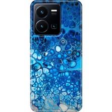 Grabono Vivo Y22S -Y35 Kılıf Renkli Tpu Uv Baskılı Desenli Silikon Derin Mavi