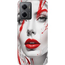 Grabono Xiaomi Redmi Note 11E Kılıf Renkli Özel Temalı Desenli Silikon Tpu Lady
