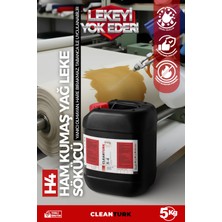 Cleanturk H-4 Ham Kumaş Leke Sökücü | Yanıcı Olmayan, Tabanca ile Uygulanabilir Temizleyici 5 kg