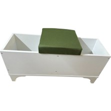 Galoşluk Galoş Sehpası Puf Klinik Tipi Haki Renkli