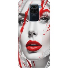Grabono Xiaomi Redmi Note 9 6.53" Kılıf Renkli Desenli Baskı Tasarım Silikon Lady