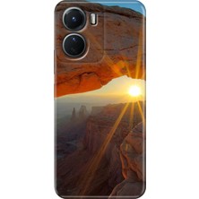 Grabono Vivo Y16 Kılıf Renkli Desenli Özel Tasarım Baskı Silikon Kapak Sun