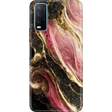 Grabono Vivo Y20/Y20S/Y11S Uyumlu Kılıf Renkli Desenli Özel Tasarım Baskı Tpu Uv Silikon Kılıf Seattle Mermer