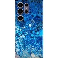 Grabono Samsung Galaxy S24 Ultra Kılıf Kılıf Renkli Esnek Silikon Temalı Desenli Tpu Derin Mavi