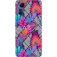 Grabono Xiaomi Redmi Note 12S Kılıf Renkli Desenli Baskı Tasarım Silikon Botanik