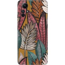 Grabono Xiaomi Redmi Note 12S Kılıf Renkli Desenli Baskı Tasarım Silikon Yapraklar