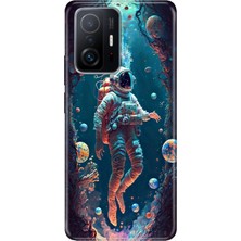 Grabono Xiaomi Mi 11T - 11T Pro Kılıf Renkli Özel Temalı Desenli Silikon Tpu Astronot