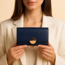 Lorevie Kadın Suni Deri Gold Detaylı Şık El Cüzdanı