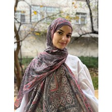 Shalby Tesettür Camellia Desen Pamuk Soft Şal Nar