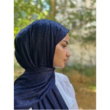 Shalby Tesettür Ipeksi Pamuk Jakar Lory Desen Şal Night Blue