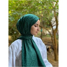 Shalby Tesettür Ipeksi Pamuk Jakar Şal Zümrüt