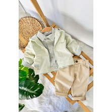 Miniğimin Cicileri Adventure 3 Lü Pamuklu Erkek Bebek Takım - Su Yeşili