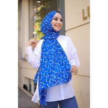 Shalby Tesettür Nora Bürümcük Şal Saks Mavi