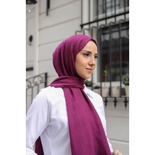 Shalby Bambu Crash Şal Tesettür Yaban Mersini