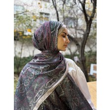 Shalby Tesettür Camellia Desen Pamuk Soft Şal Türbe Yeşili
