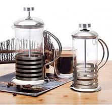 Paslanmaz Çelik Gövdeli French Press Kahve ve Çay Demleme Aparatı