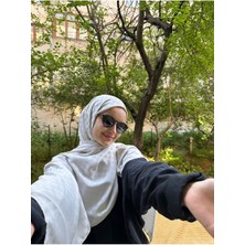 Shalby Tesettür Ipeksi Pamuk Jakar Küçük Dama Desen Şal Gümüş