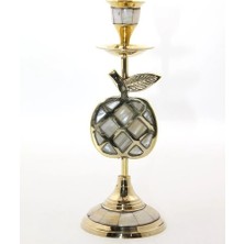 Lowell Home Pirinç Sedefli Tekli Şamdan Model 1