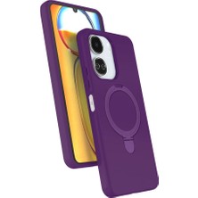 MobaxAksesuar Xiaomi Redmi 13C Kılıf Slikon M-Safe Şarj Uyumlu Silikon Standlı Regal Kapak