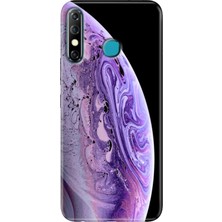 Grabono Infinix Hot 8 Kılıf Baskılı Kaliteli Esnek Rubber World