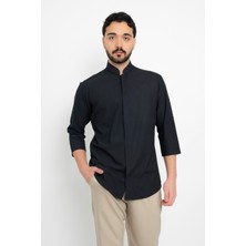 Çizgili Klasik Aşçı Şef Gömlek Aşçı Uniforma (Chef Gömlek) Personel Kıyafeti