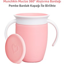 Munchkin Mucize 360° Alıştırma Bardağı, 6AY+, 207ML, Pembe Bardak Kapağı Ile Birlikte