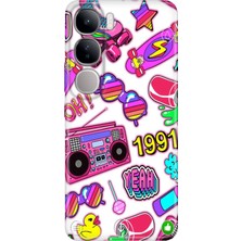 Grabono Vivo V40 Lite Kılıf Renkli Esnek Baskı Silikon Özel Temalı Desenli 90'lar