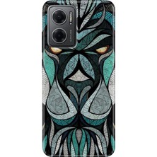 Grabono Xiaomi Redmi Note 11E Kılıf Renkli Özel Temalı Desenli Silikon Tpu Lion Mandala