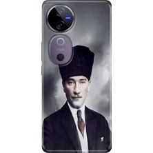 Grabono Vivo V40 Kılıf Desenli Temalı Esnek Silikon Atatürk