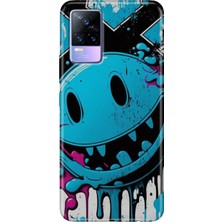 Grabono Vivo V21 Kılıf 6.44 Inc Desenli Silikon Esnek Uyumlu Kapak Vintage Wall