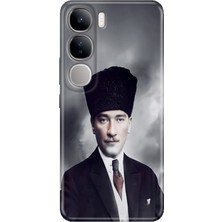 Grabono Vivo V40 Lite Kılıf Renkli Esnek Baskı Silikon Özel Temalı Desenli Atatürk