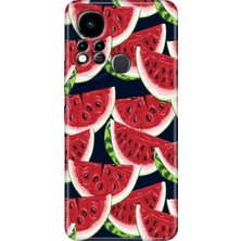 Grabono Infinix Hot 11S Uyumlu Kılıf Renkli Tpu Silikon Karpuz