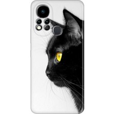 Grabono Infinix Hot 11S Uyumlu Kılıf Renkli Tpu Silikon Kedi Bakışı