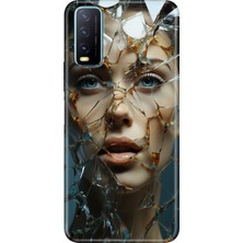 Grabono Vivo Y20/Y20S/Y11S Uyumlu Kılıf Renkli Desenli Özel Tasarım Baskı Tpu Uv Silikon Kılıf Cam Kırığı