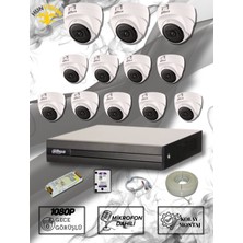 Dahua 2mp 12 Adet Sesli Dome Kameralı Full Paket