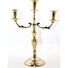 Pirinç 3'lü Şamdan Model 2