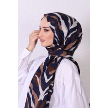 Shalby Armin Desenli Tülbent Tesettür Şal Lacivert