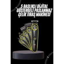 Unısex Çok Fonksiyonlu Bakım Seti LED Göstergeli Tıraş Makinesi Saç Sakal Vücut