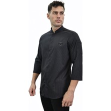 Çizgili Şef Gömlek Aşçı Kıyafeti Chef Aşçı Forması