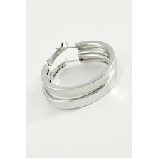 Düz Kare Halka Küpe 4,5 cm