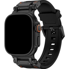 Dexmon Apple Watch 11 10 46MM 9 8 7 6 Se Ultra Uyumlu 49-46-45-44-42MM Metal Pimli Tokalı Premium Silikon Kordon – Dayanıklı Spor Rubber Kayış