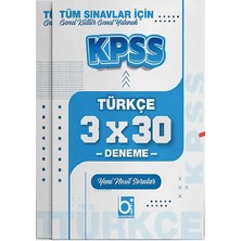 2026 KPSS Tüm Sınavlar İçin Türkçe 3 x 30 Deneme Sınavı Bigelio Y